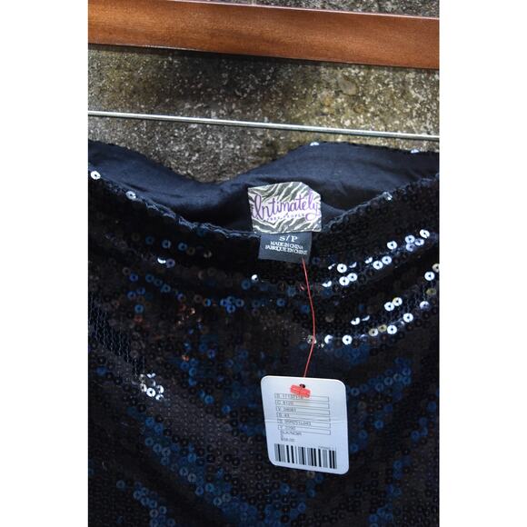 Free People Intimately Noir Sequin Mini Skirt – Size S NWT - Picture 3 of 3